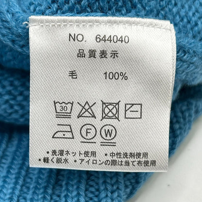 HILTON ヒルトン 644040 ブルー ウール タートルネック ニット トップス