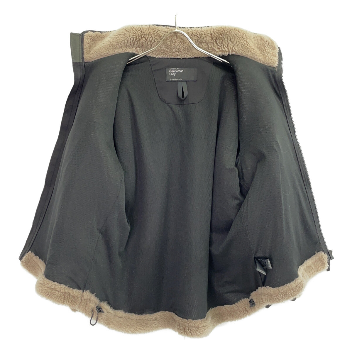 CH207020ER-00 Brown Wool Boa Blouson Jacket Women's