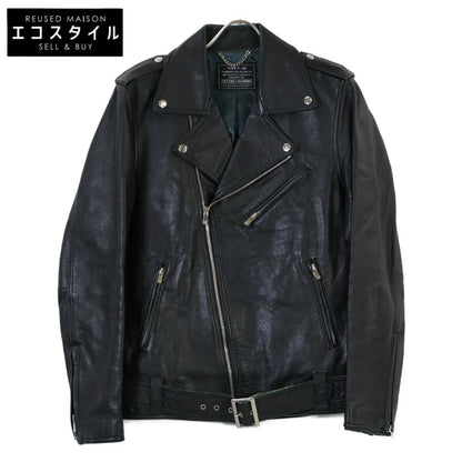 BLACK COWHIDE TYPE P-29 DOUBLE RIDERS JACKET Jacket 2 Men's