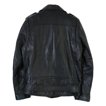 BLACK COWHIDE TYPE P-29 DOUBLE RIDERS JACKET Jacket 2 Men's