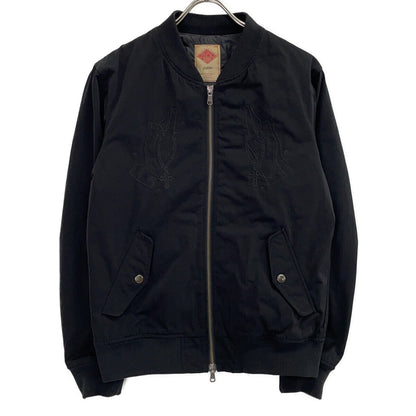 561-0801 Black Nylon Virgin Mary Embroidered Blouson Jacket 2 Men's
