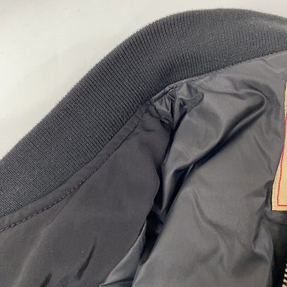 561-0801 Black Nylon Virgin Mary Embroidered Blouson Jacket 2 Men's