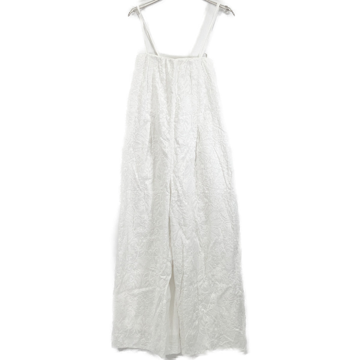 SFNO663 White Cotton Embroidered All-in-one Overalls for Women