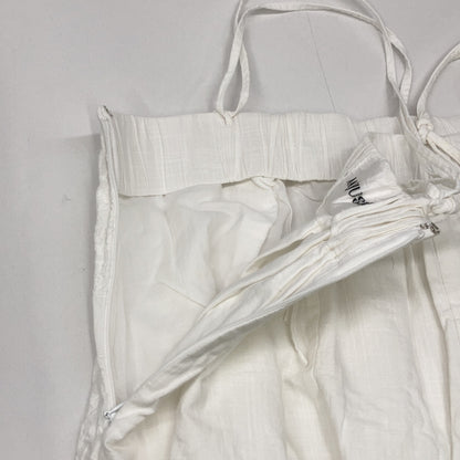 SFNO663 White Cotton Embroidered All-in-one Overalls for Women