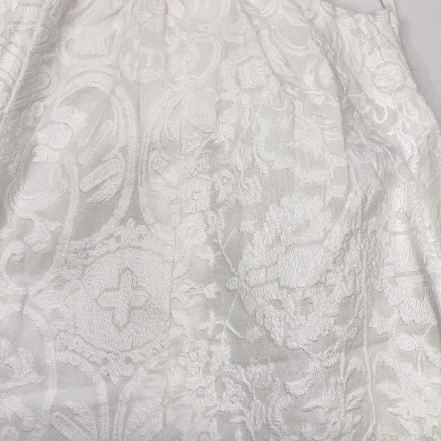 SFNO663 White Cotton Embroidered All-in-one Overalls for Women
