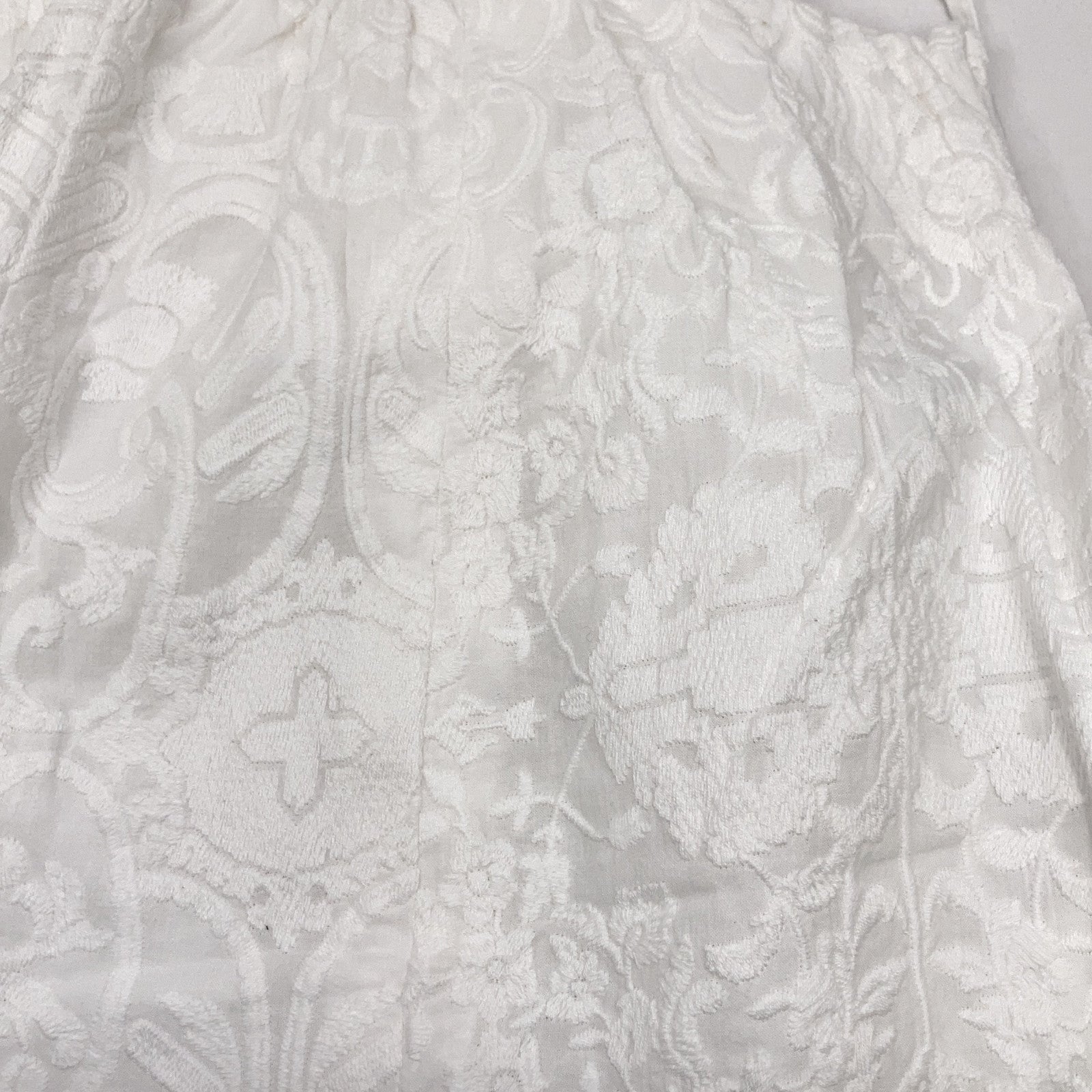 SFNO663 White Cotton Embroidered All-in-one Overalls for Women