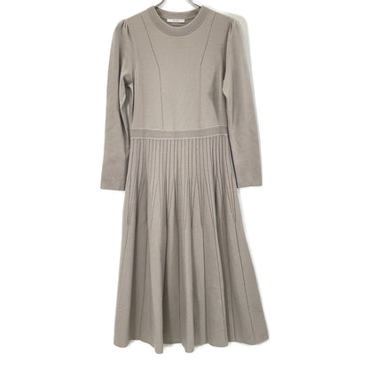 2024 Grey Eyelet Smooth Dress Dress 38 Women's