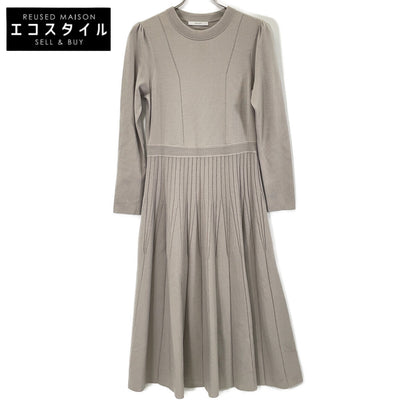 2024 Grey Eyelet Smooth Dress Dress 38 Women's