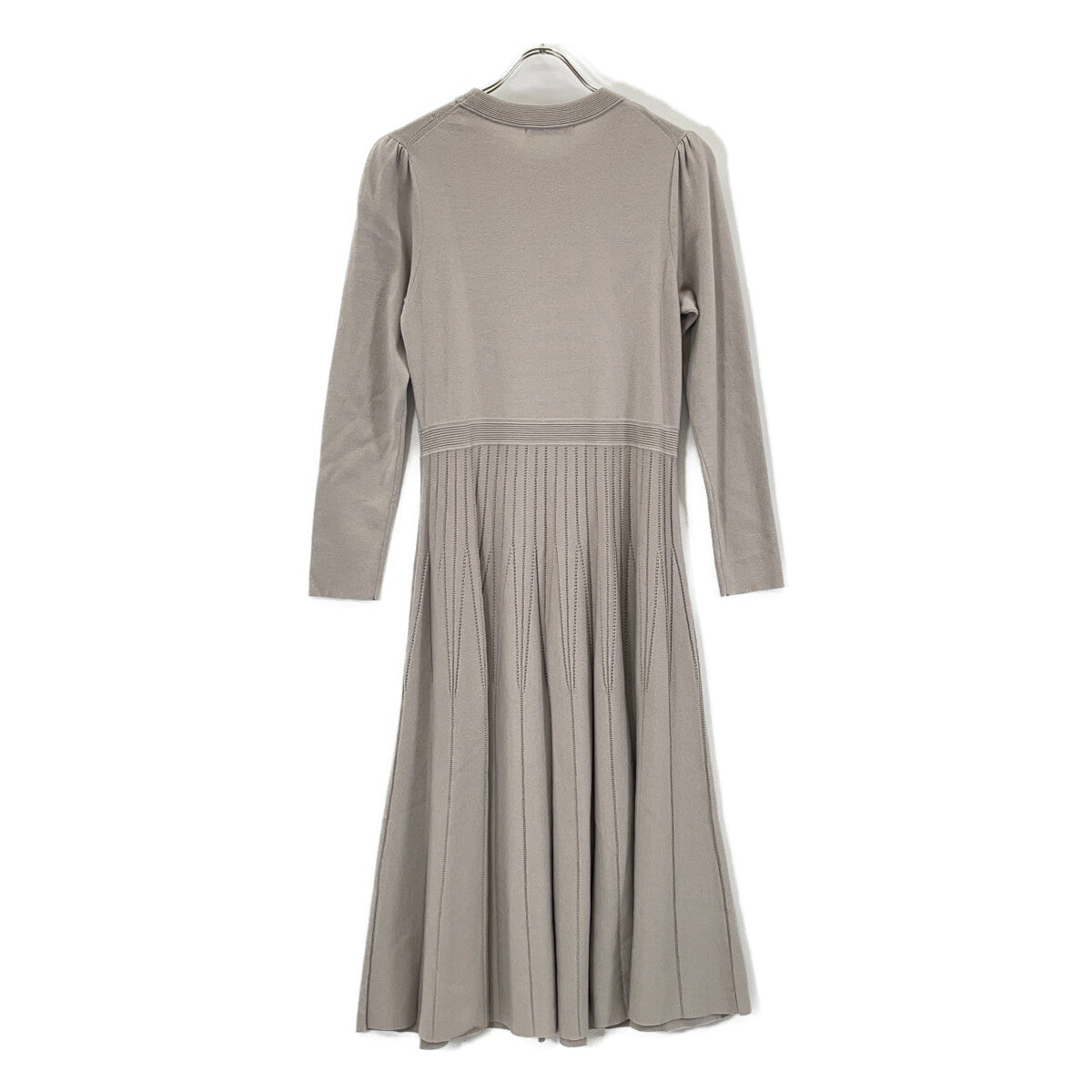 2024 Grey Eyelet Smooth Dress Dress 38 Women's