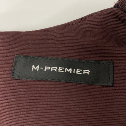 M-PREMIER エムプルミエ ボルドー ベルト付ジャンパースカート ワンピース