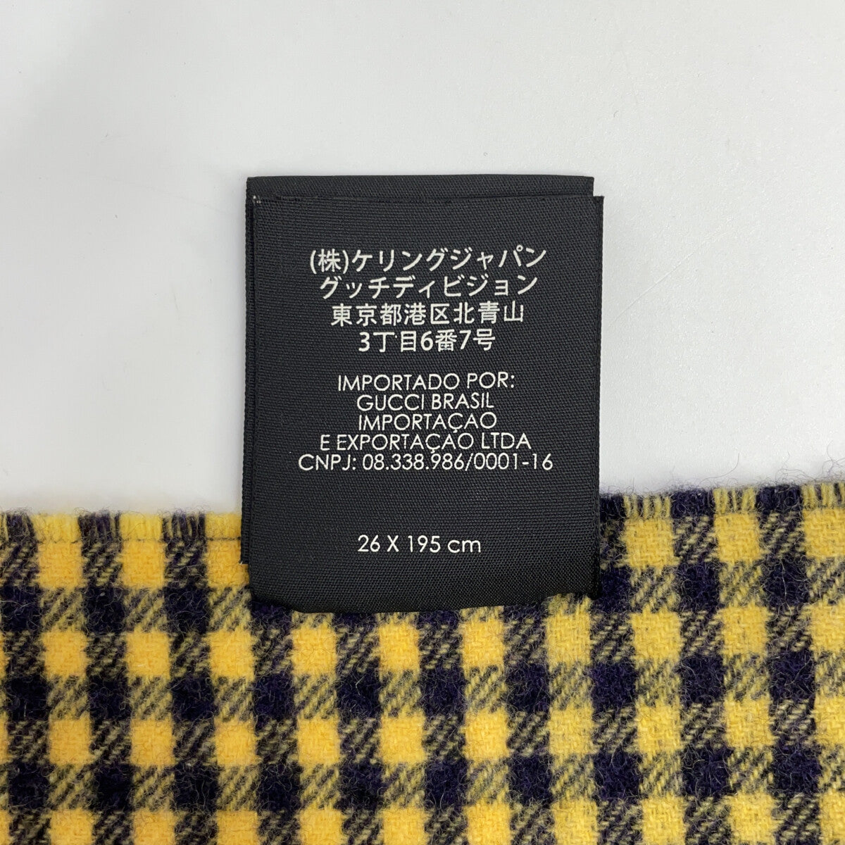 【美品/国内正品】494045 格纹狼刺绣流苏围巾 女士