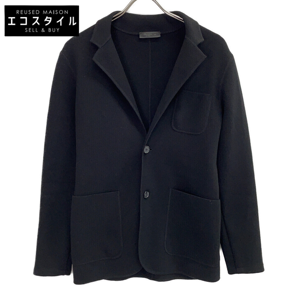 PRADA PRADA 14 0000ET black wool single-breasted jacket jacket