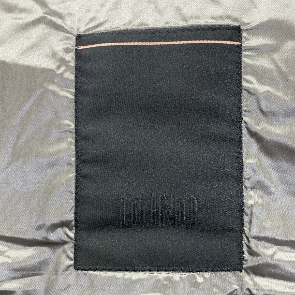 1209-PALM4 灰色 羊毛×尼龙 拼接连帽羽绒服 男款