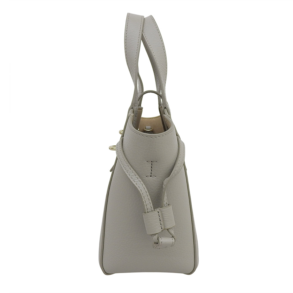 FURLA フルラ 美品 NET MINI TOTE 2WAYショルダーバッグ ハンドバッグ レディース レザー グレー ハンドバッグ