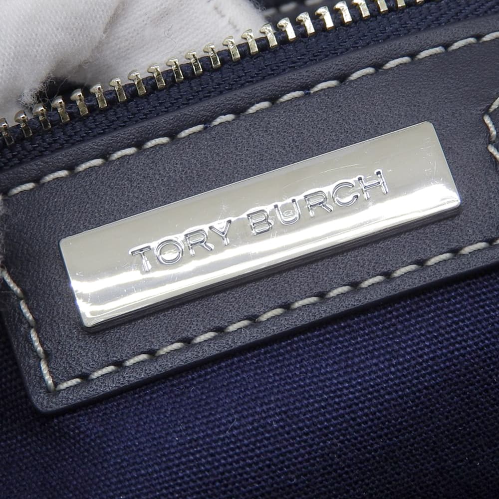 Tory Burch トリーバーチ 美品 キャンバス スモール トートバッグ ハンドバッグ レディース ベージュ ハンドバッグ