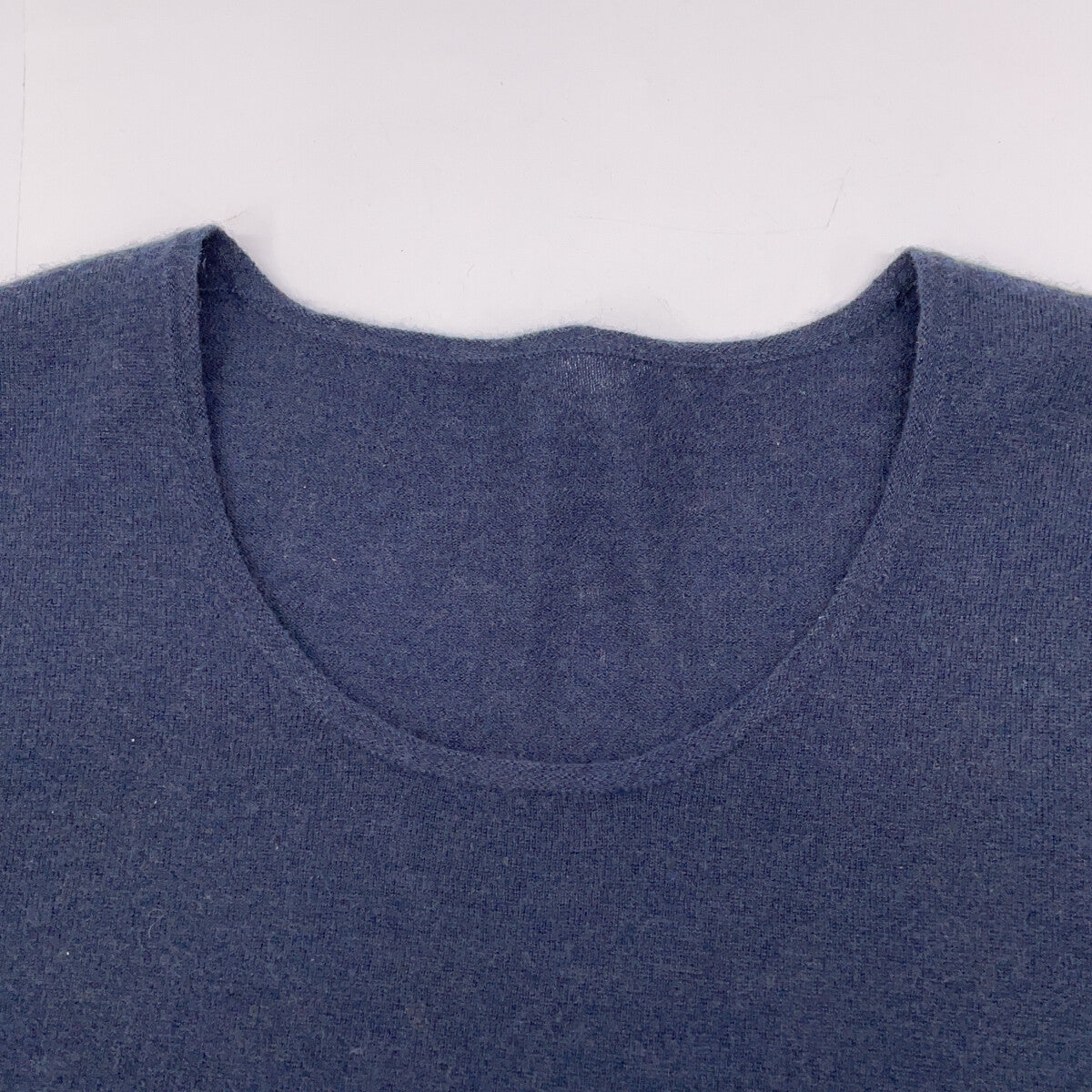JURGEN LEHL ヨーガンレール ﾈｲﾋﾞｰ ｳｰﾙ×ｶｼﾐﾔ ｶｯﾄｿｰ トップス M