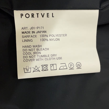Portvel ポートヴェル J01-P171 ブラック ナイロン コーチジャケット ジャケット