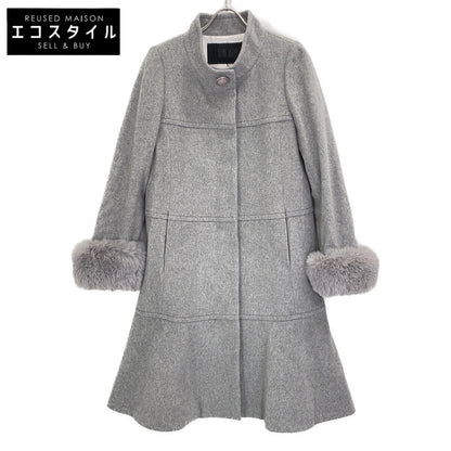 W5B02434 Wool Beaver Standaway Collar Coat 40 Ladies