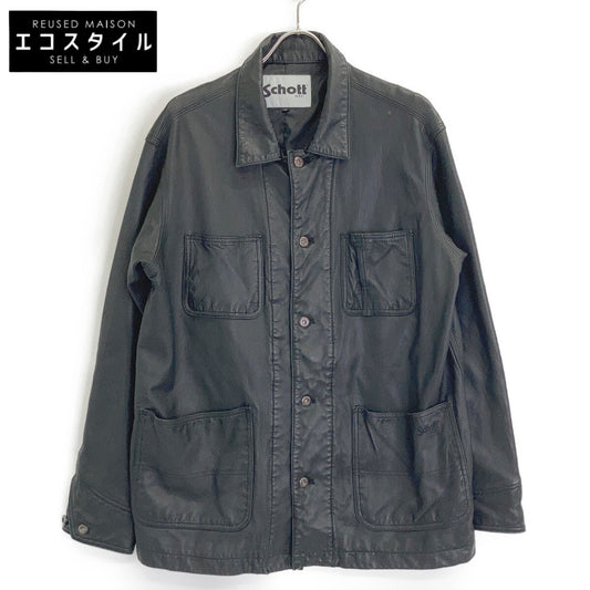 schott ショット 311050 ブラック LAMB LEATHER カバーオール ジャケット ジャケット