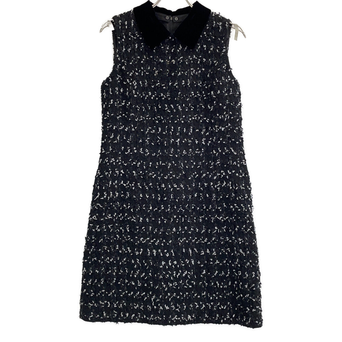 FOXEY 43895 Black I-Line Tweed Sleeveless Dress