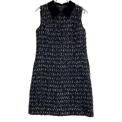 FOXEY 43895 Black I-Line Tweed Sleeveless Dress