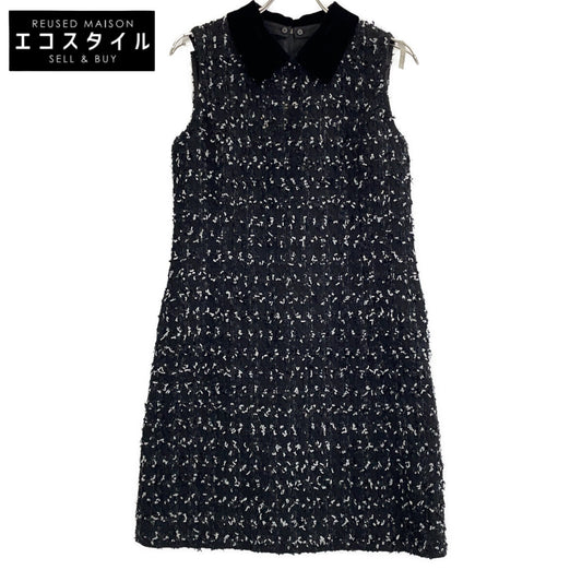 FOXEY 43895 Black I-Line Tweed Sleeveless Dress