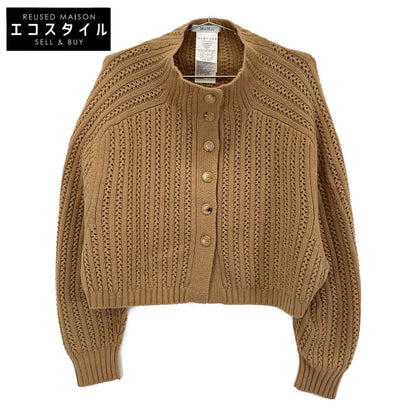Max Mara マックスマーラ キャメル ウール カシミヤ クロップド ショート カーディガン トップス