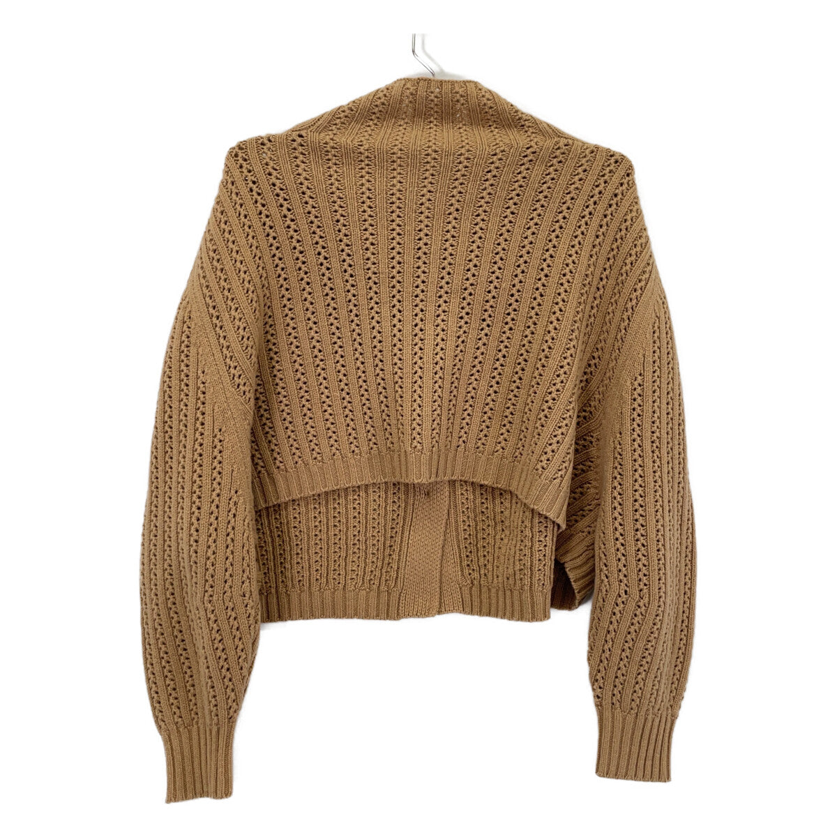 Max Mara マックスマーラ キャメル ウール カシミヤ クロップド ショート カーディガン トップス