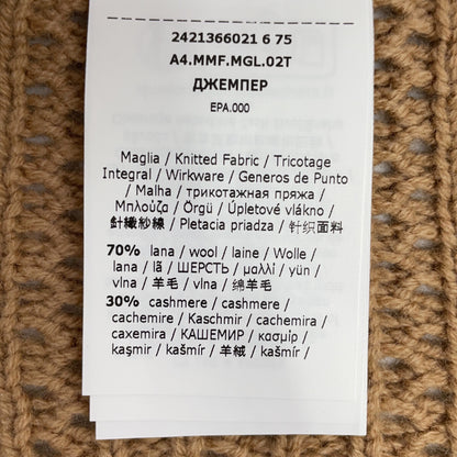 Max Mara マックスマーラ キャメル ウール カシミヤ クロップド ショート カーディガン トップス