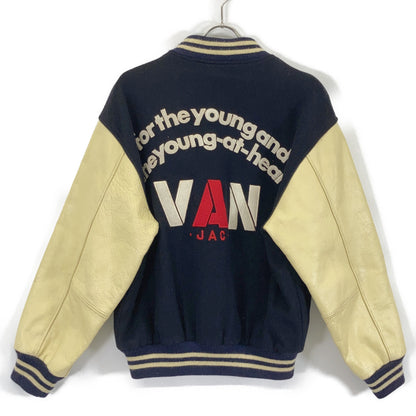 VAN JACKET ヴァンジャケット 80ー90's ベージュ×ネイビー アメフト スタジャン ジャケット