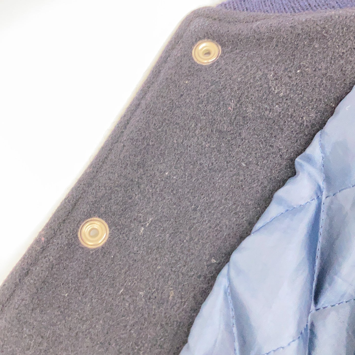 VAN JACKET ヴァン夹克 80-90年代 米色×海军蓝 美式足球夹克