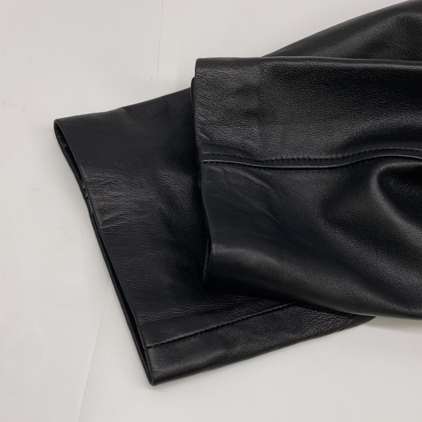 Black Lambskin Car Coat L Men's
