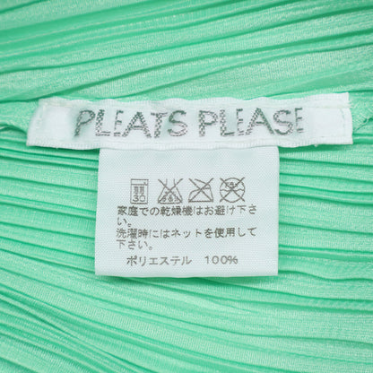 PLEATS PLEASE PP61-JK732 Green Sailor Collar Tunic Pleated Cut-and-Sew Top
