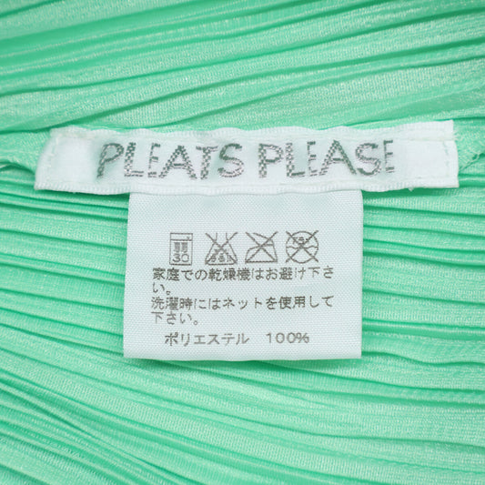 PLEATS PLEASE プリーツプリーズ PP61ーJK732 グリーン セーラーカラー チュニック プリーツ カットソー トップス