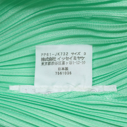 PLEATS PLEASE PP61-JK732 Green Sailor Collar Tunic Pleated Cut-and-Sew Top