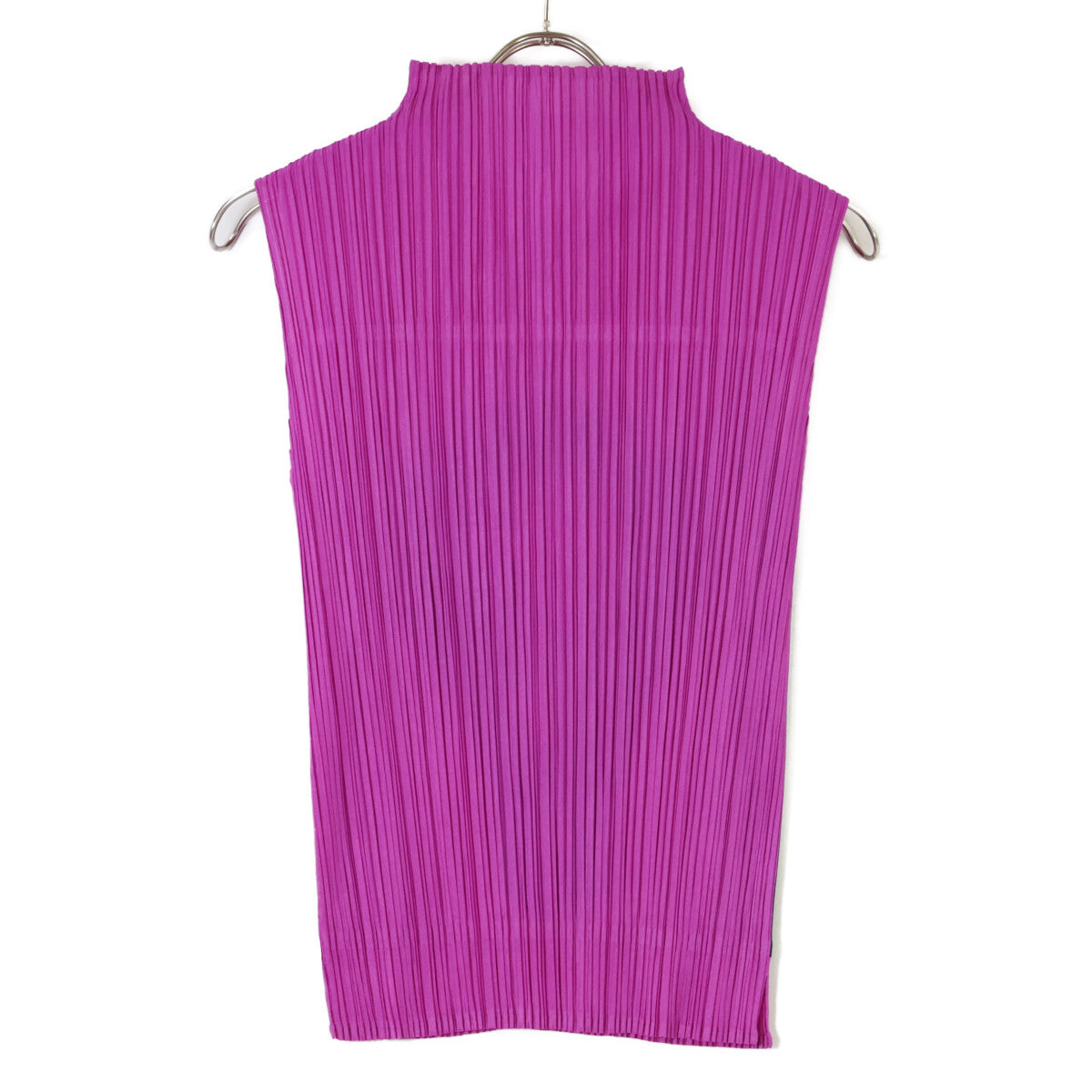 PLEATS PLEASE PP31-JK741 Purple Lightbulb Pleated Sleeveless Blouse Top