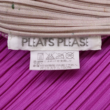 PLEATS PLEASE PP31-JK741 Purple Lightbulb Pleated Sleeveless Blouse Top