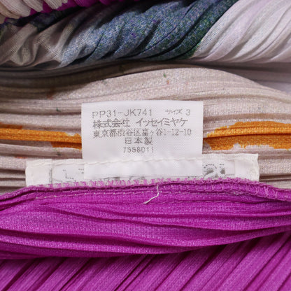 PLEATS PLEASE PP31-JK741 Purple Lightbulb Pleated Sleeveless Blouse Top