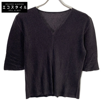 PLEATS PLEASE PP02-FK117 Black Pleated Short Sleeve Cut and Sew Top 3