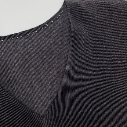 PLEATS PLEASE PP02-FK117 Black Pleated Short Sleeve Cut and Sew Top 3