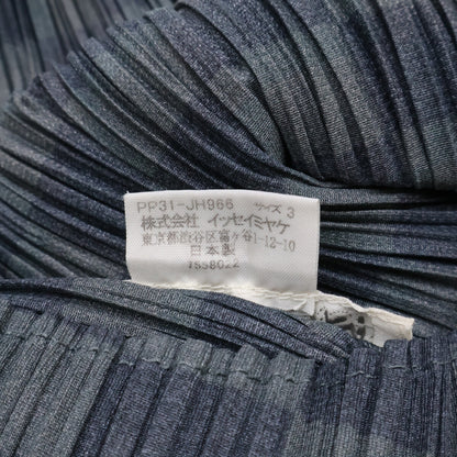 PLEATS PLEASE PP31-JH966 Gray Block Print Pleated Dress