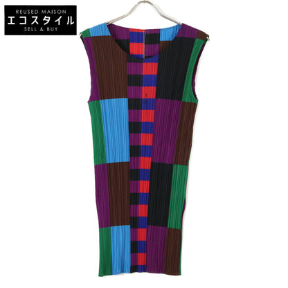 PLEATS PLEASE PP14-JK354 Multicolor Tunic Pleated Dress