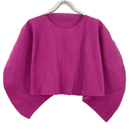 me ISSEY MIYAKE Pleated Blouse Top Pink MI22KJ241