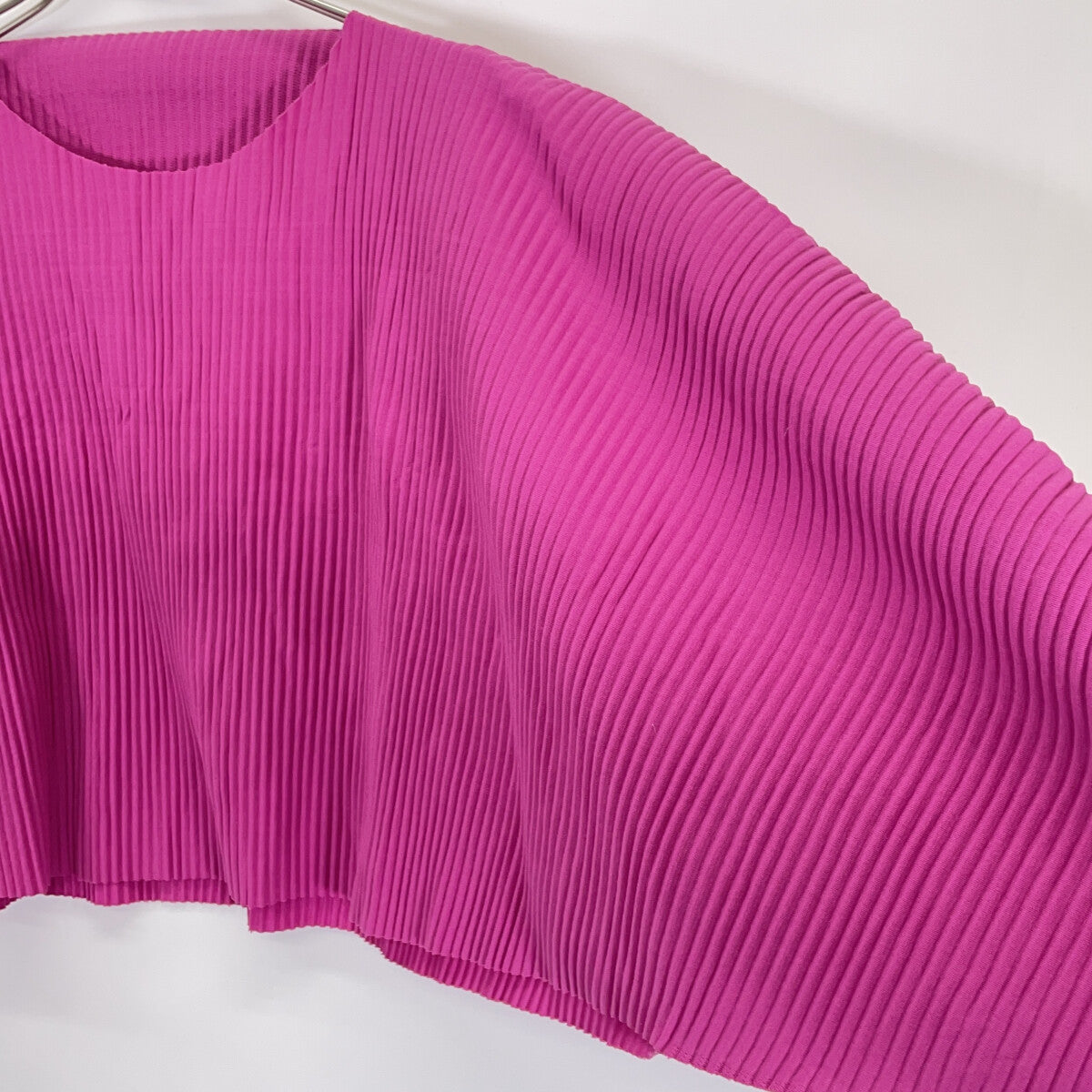 me ISSEY MIYAKE Pleated Blouse Top Pink MI22KJ241