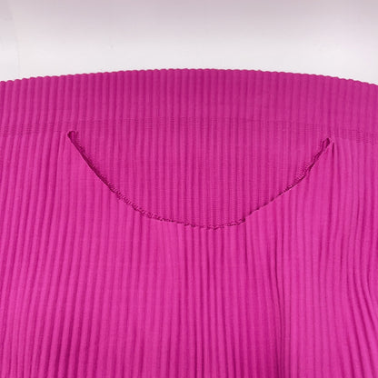 me ISSEY MIYAKE Pleated Blouse Top Pink MI22KJ241