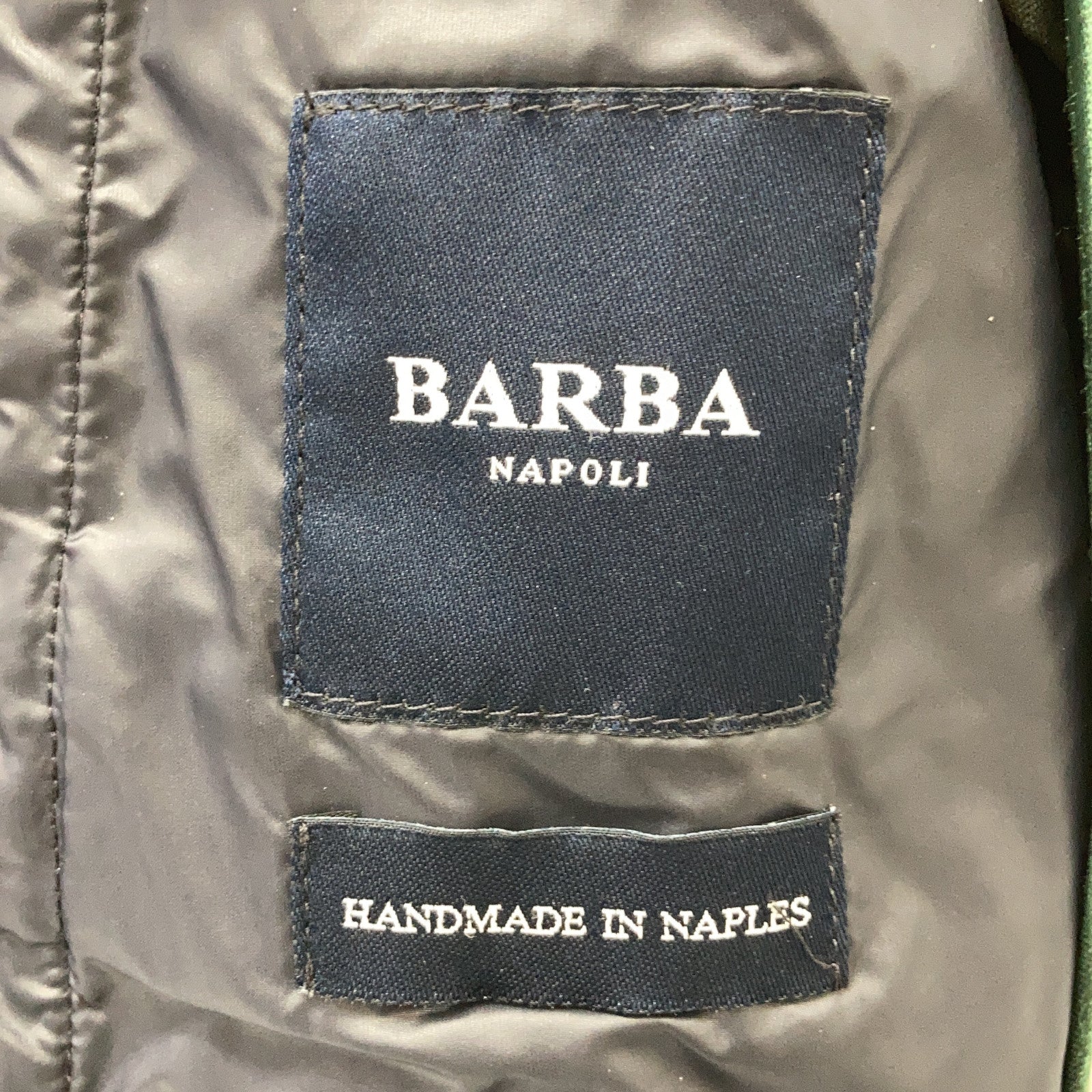 BARBA バルバ 海军蓝色 SPOLVERINO 弹力尼龙立领半大衣 外套
