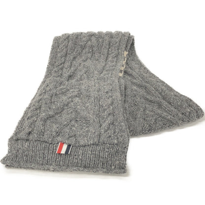 THOM BROWNE 汤姆布朗 灰色 绞花针织 长款 围巾 围巾