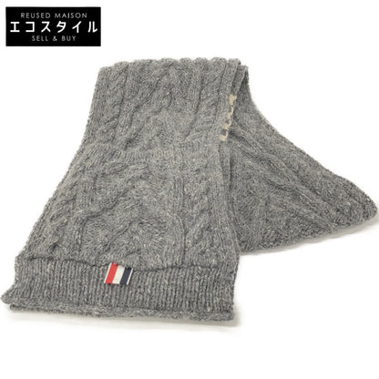 THOM BROWNE 汤姆布朗 灰色 绞花针织 长款 围巾 围巾