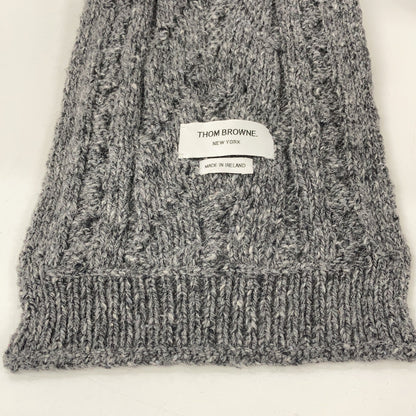 THOM BROWNE 汤姆布朗 灰色 绞花针织 长款 围巾 围巾