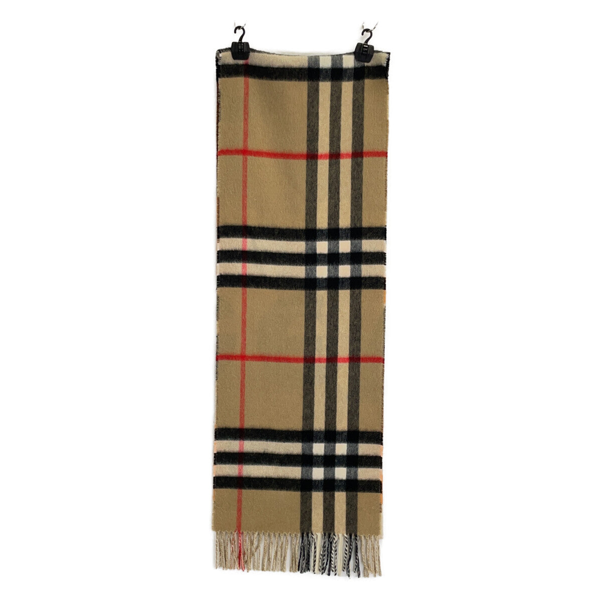 BURBERRY バーバリー チェック リバーシブル フリンジ マフラー